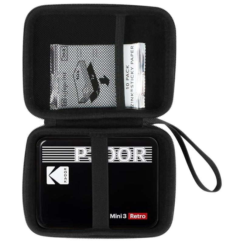 Aenllosi Hard Carrying Case for Kodak Mini Shot 3 Retro/Square Printer, Film Cartridge Holder (Case Only, Black & Yellow) - Image 1